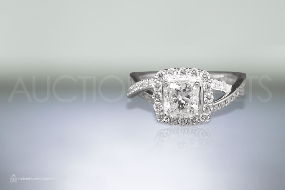 GIA Certified 1.01ct Cut Cornered Square Brilliant Cut 'Internally Flawless' Diamond Ring sold for $11,500