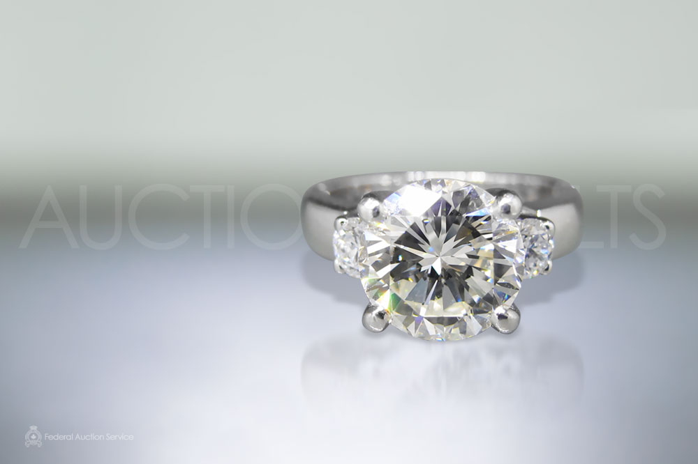 CGL Certified 4ct Diamond Ring sold for $60,100