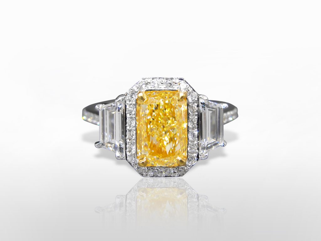 1.5ct Fancy Yellow Internally Flawless Diamond Ring (GIA)