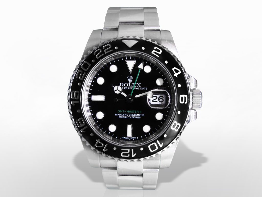Men's Stainless Steel Rolex GMT-Master II Date Automatic Wristwatch