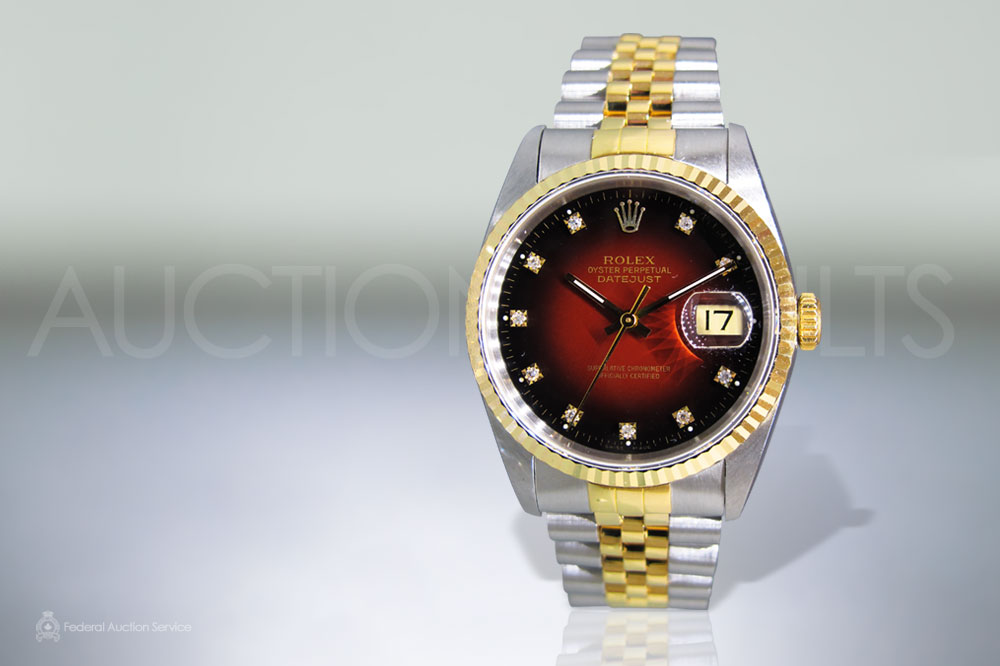 Men's 18k Stainless Steel/Yellow Gold Rolex Datejust Automatic Wristwatch with Diamonds sold for $6,500