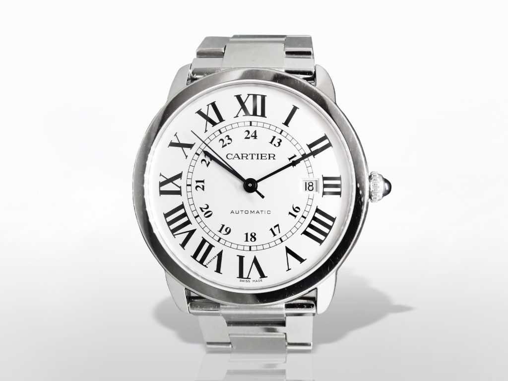 Men's Stainless Steel "Ronde Solo De Cartier", Mechanical Movement with Automatic Winding Wristwatch