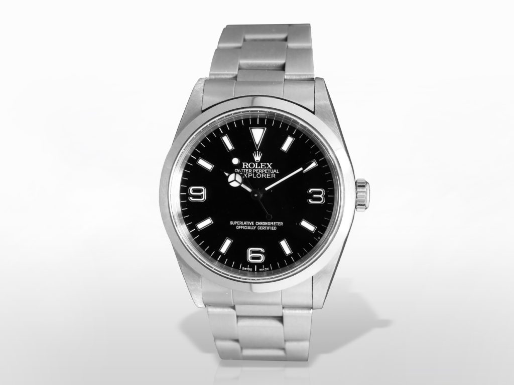 Men's Stainless Steel Rolex Explorer Automatic Wristwatch