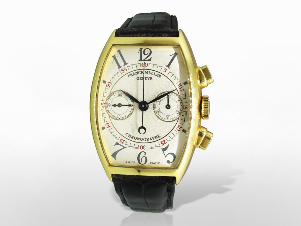 Men's 18k Yellow Gold Franck Muller "Chronographe" Manual Mechanical Wristwatch