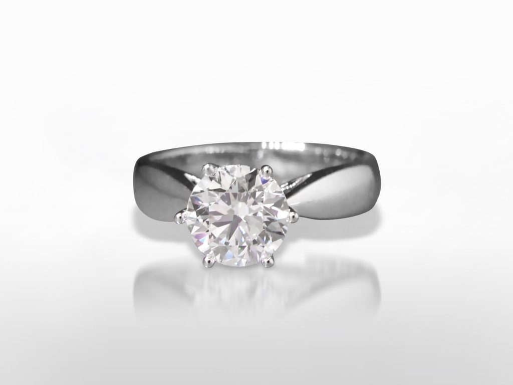GIA Certified 1.50ct Round Brilliant Cut "D Color Internally Flawless Type-IIA" Diamond Ring
