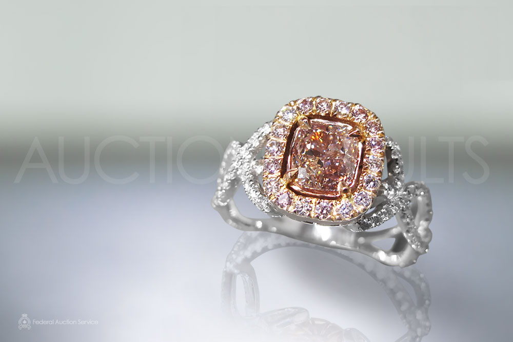 1ct Fancy Pink Diamond Ring sold for $23,000