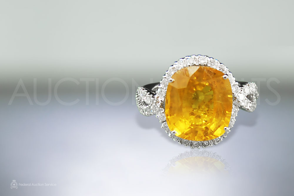 10.64ct Yellow Sapphire Ring sold for $5,500