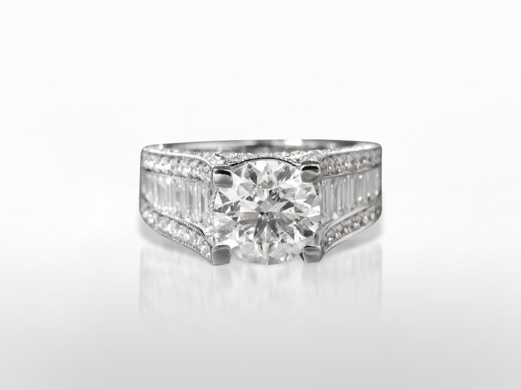 IGI Certified 2.50ct Round Brilliant Cut Diamond Ring