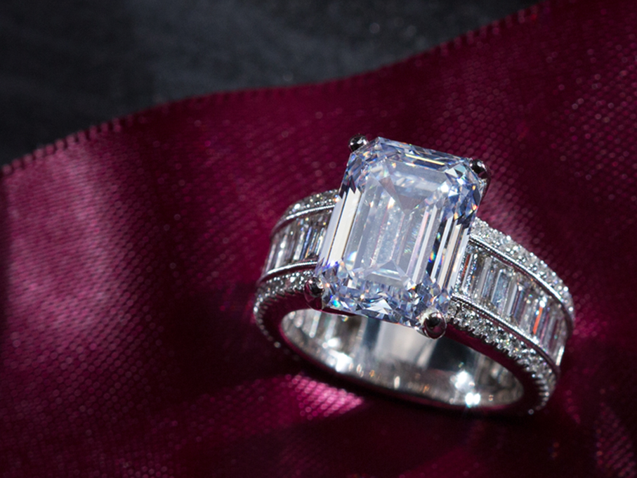 GIA Certified 6.50ct Emerald Cut Diamond Ring