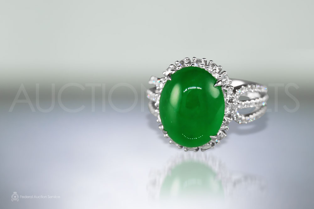 Fine Cabochon Jade Ring sold for $38,000
