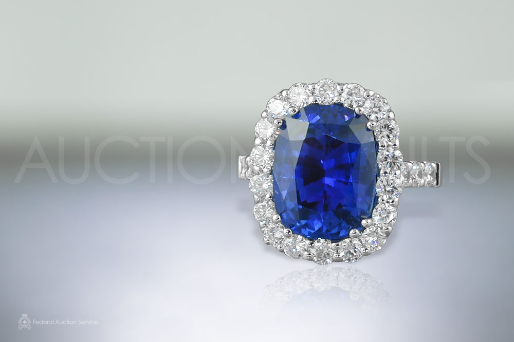 7ct Ceylon Blue Sapphire Ring sold for $31,000