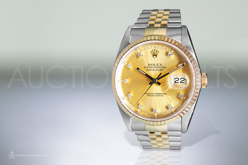 Men's 18k Stainless Steel/Yellow Gold Rolex Datejust Automatic Wristwatch sold for $6,500